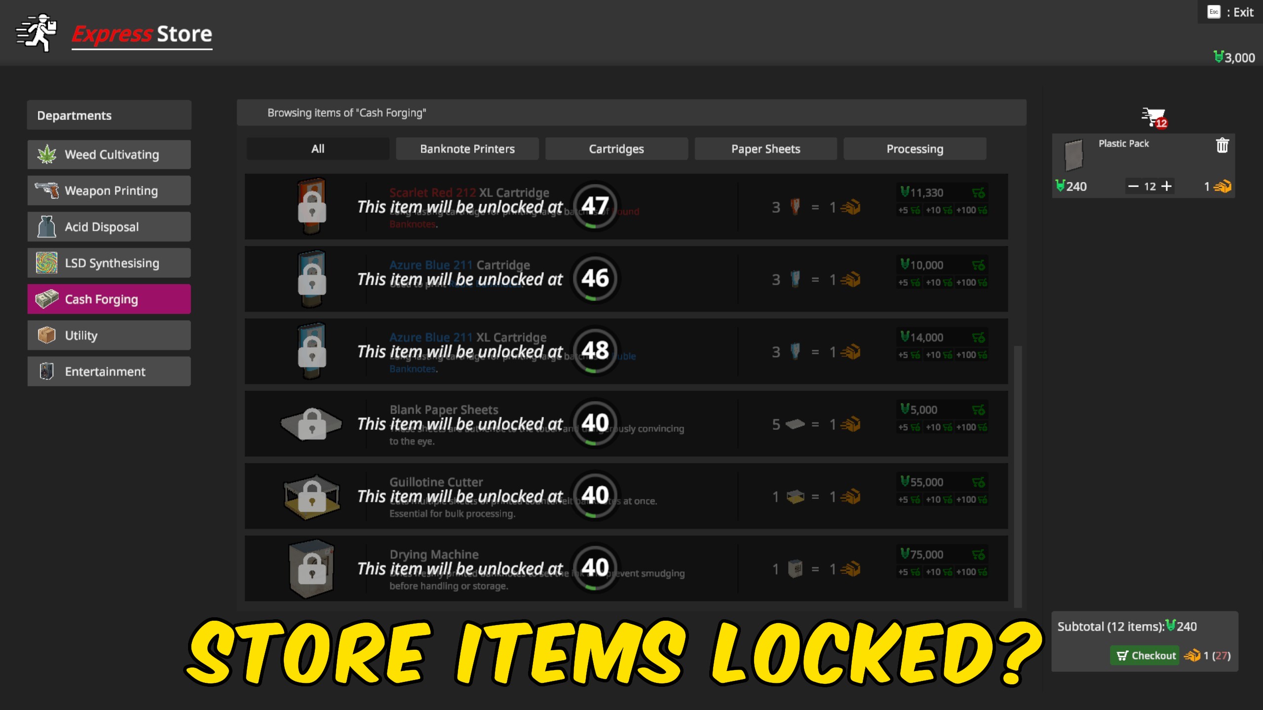 Dirty Business — Unlock Shop Items